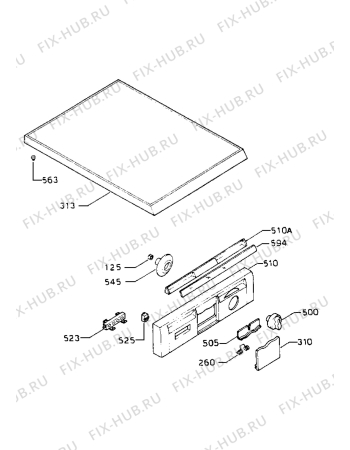 Взрыв-схема посудомоечной машины Zanussi ZW734 - Схема узла Command panel 037